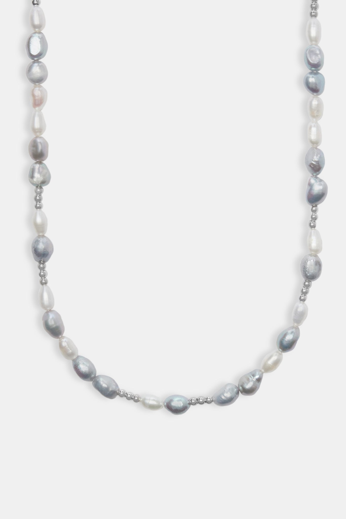 Metallic Freshwater Pearl Ice Ball Necklace - 6mm